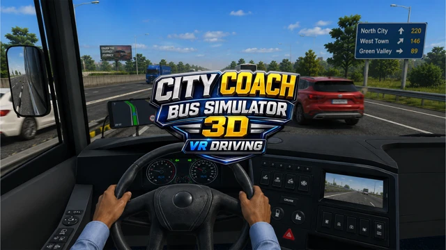 City Coach Bus Simulator 3D VR Driving cover