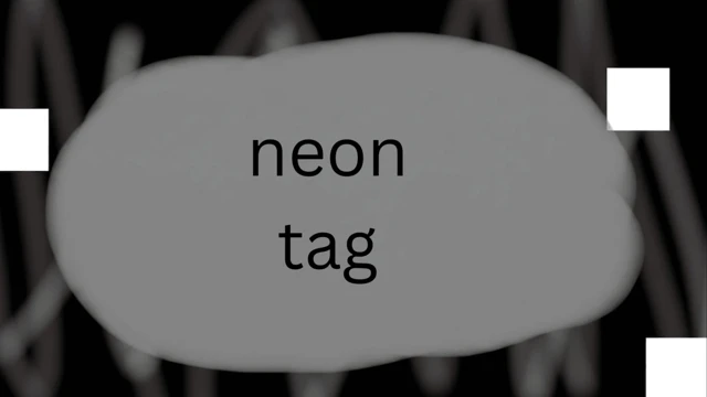 neon tag cover