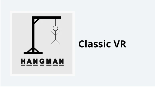 Hangman Classic VR cover