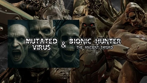 Bionic Hunter : The Ancient Sword  and  Mutated Virus cover