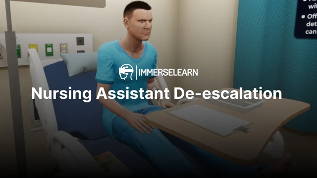 Nursing Assistant De-escalation cover
