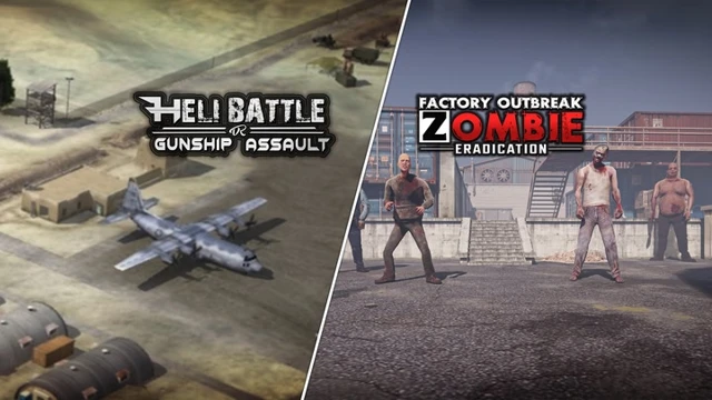 Helicopter Warfare & Zombie Crisis VR Action Bundle cover