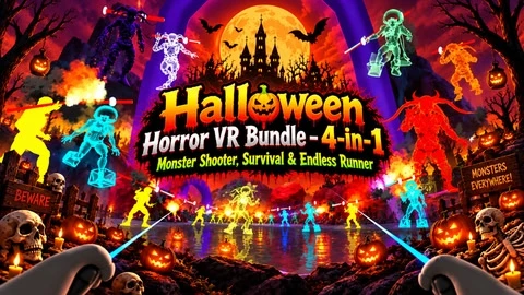 Halloween Horror VR Bundle – 4-in-1 Monster Shooter, Survival & Endless Runner cover