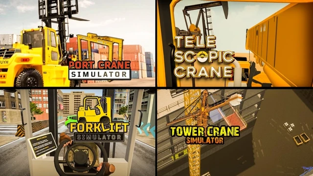 Crane Simulators -  Tower Crane - Port Crane - Fork Lifter - Telescopic  Crane cover