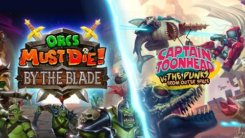 The Action Tower Defense Bundle - Captain Toonhead + Orcs Must Die: By the Blade cover