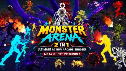 Monster arena 2 in 1 ultimate action arcade shooter meta quest VR bundle cover