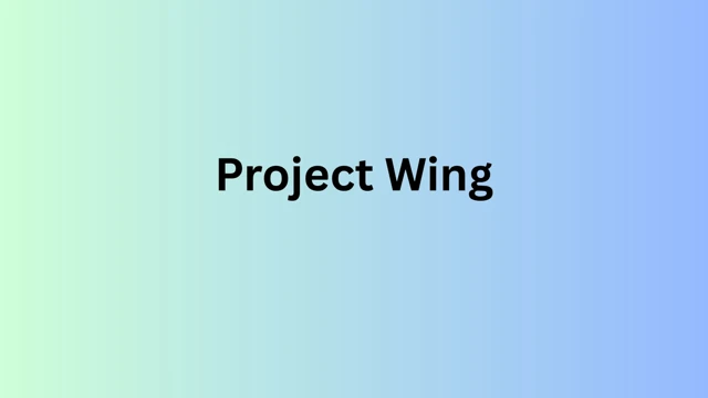 Project Wing cover