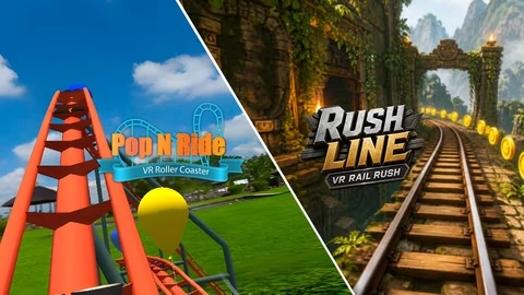 Pop N Ride - VR Roller Coaster | Rush Line - VR Rail Rush cover