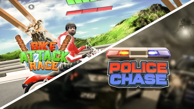Police Chase - Car & Bike Racing Game | Bike Attack Race - Bike Racing Game cover