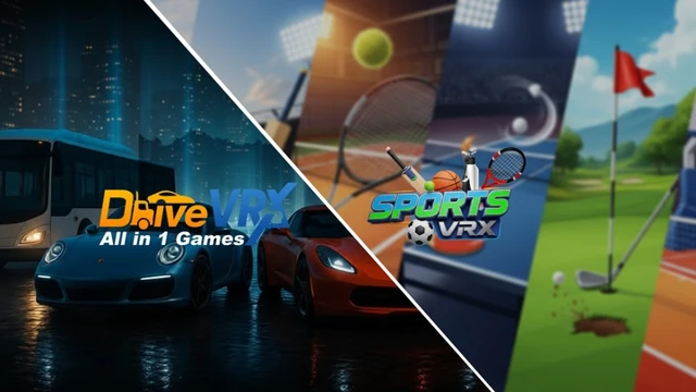 DriveVRX - All in 1 Driving Games | SportsVRX - All in 1 Sports Games cover