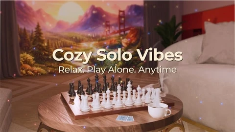 Cozy Solo Vibes: Private Rooms, Chess, Solitaire, Road Trip cover