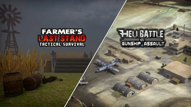 Aerial  Gunship Assault & Farmer's Tactical Survival Saga cover