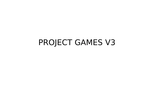 Project Games V3 cover