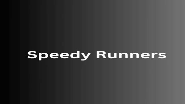 Speedy Runners cover