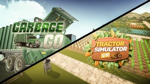 Tractor Simulator VR – Farming Game | Garbage Go - City Cleaning Simulator cover