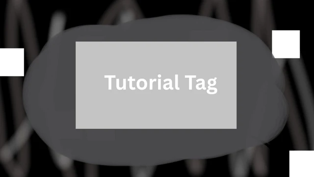 Tutorial Tag cover